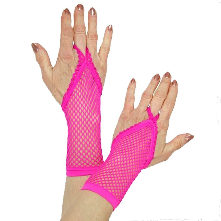 Pink Fishnet Gloves by Queen of Darkness • the dark store™