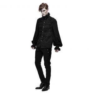 Chemise 'Coffin' en Mousseline Noire