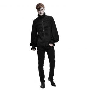 Chemise 'Coffin' en Mousseline Noire