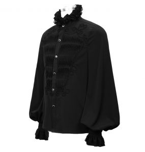 Chemise 'Coffin' en Mousseline Noire