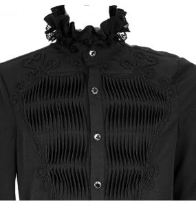 Chemise 'Coffin' en Mousseline Noire