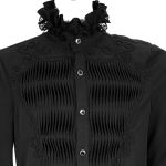 Chemise 'Coffin' en Mousseline Noire