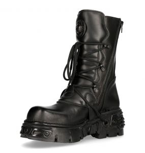Black New Rock Metallic Oxido Boots