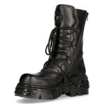 Black New Rock Metallic Oxido Boots