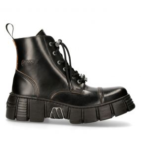 Black New Rock Wall Antik Ankle Boots