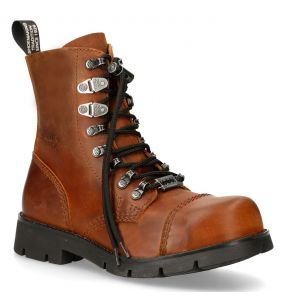 Brown Leather New Rock Ranger Ankle Boots