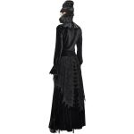 Black Pleated Unisex Stand Collar