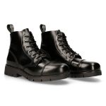 Black Antik Leather New Rock Ankle Boots