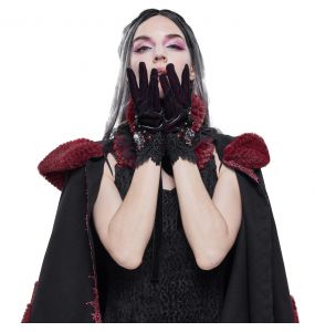Punk Fingerless Leather Studded Gloves Adult Halloween Costume
