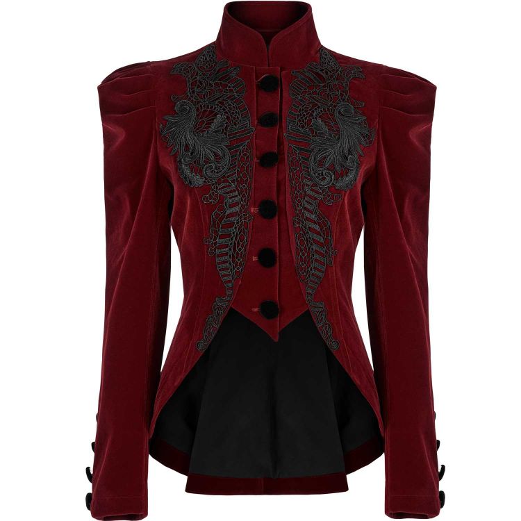 3034 Gloria Jacket in Red Velvet – Orchid Bloom Clothing