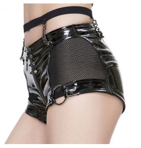 Sexy Black Faux Leather 'Fetishista' Hot Pants