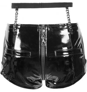 Sexy Black Faux Leather 'Fetishista' Hot Pants