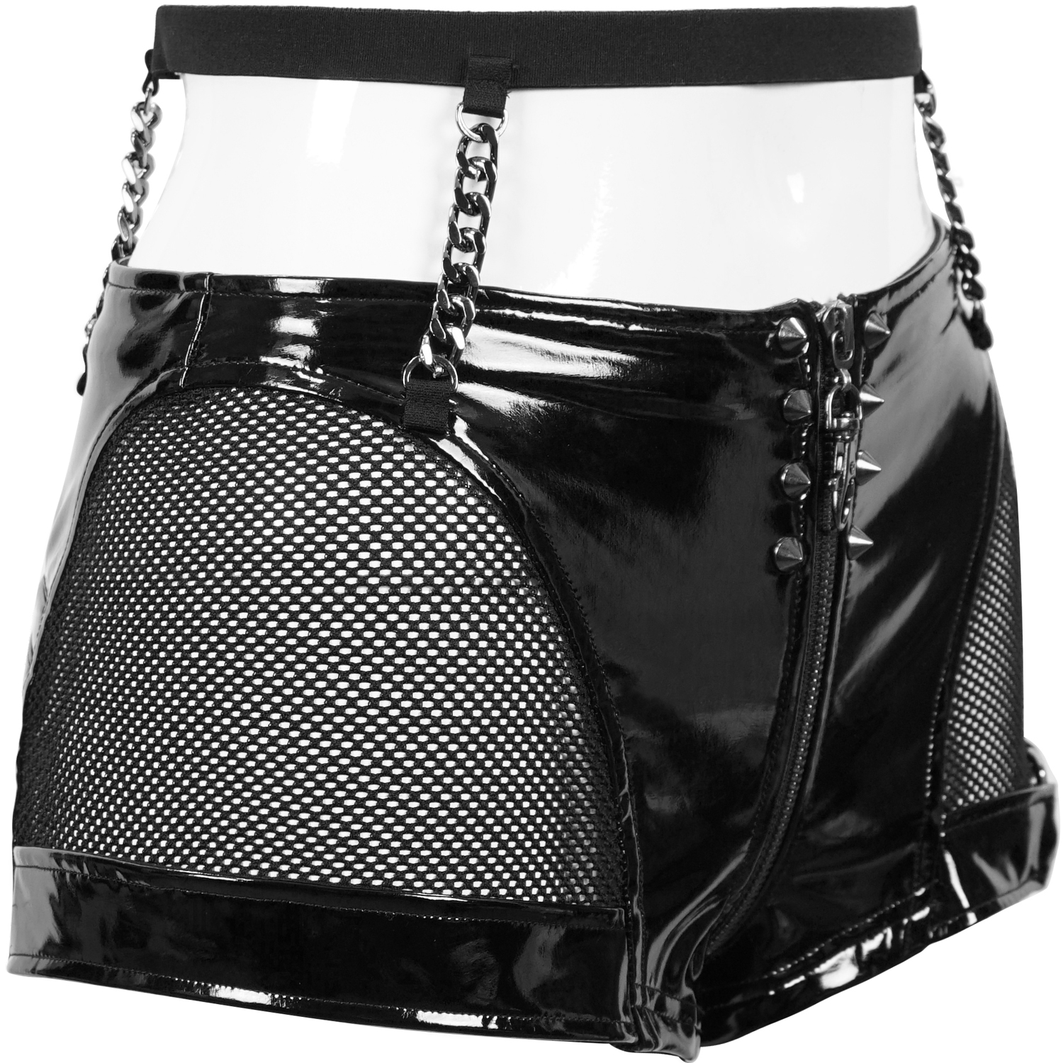 Sexy Black Faux Leather Shorts by Devil Fashion • the dark store™