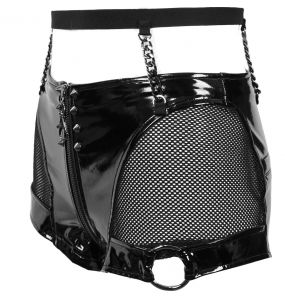 Sexy Black Faux Leather 'Fetishista' Hot Pants