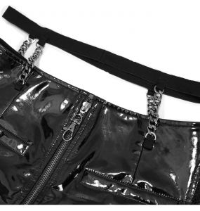 Sexy Black Faux Leather 'Fetishista' Hot Pants