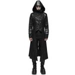 Black Hooded 'Scorpio' Men's Jacket-Coat