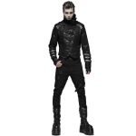 Black Hooded 'Scorpio' Men's Jacket-Coat