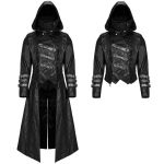 Black Hooded 'Scorpio' Men's Jacket-Coat