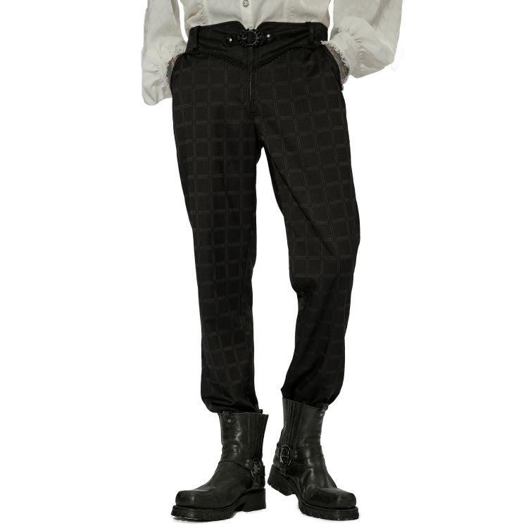 Spring Plaid Men's Denim Jacket Fashion Slim Fit PU Patchwork