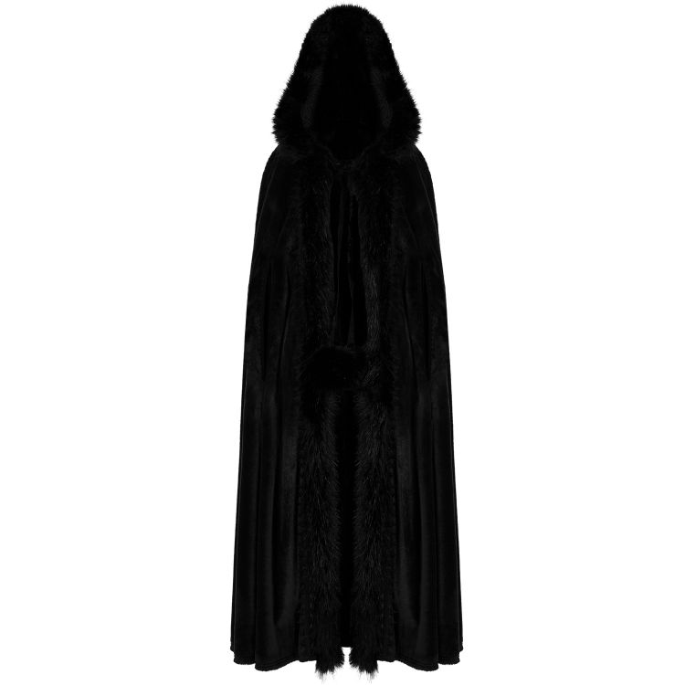 Black 'Orphelia' Long Cloak