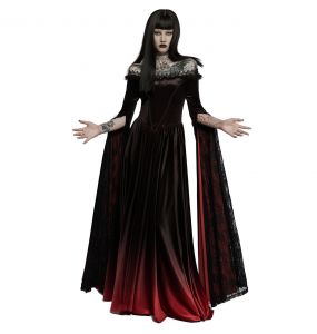 Black Gothic Dress, Wrap Dress Women, Maxi Avant Garde Dress, Long