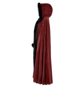 Red 'Orphelia' Long Cloak