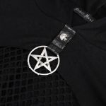 Crop Top à Capuche 'Pentagram' Noir