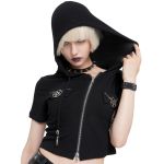 Black 'Pentagram' Hoodie Top