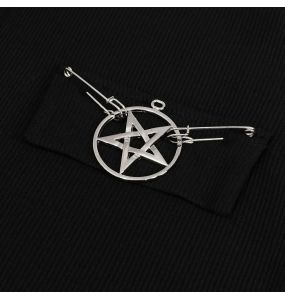 Black 'Pentagram' Hoodie Top