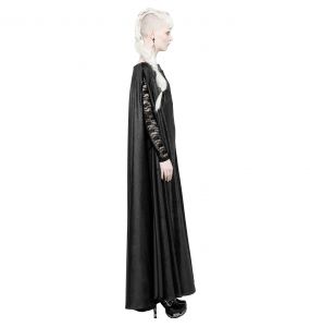 Longue Robe Cape Gothique 'Nightspell' Noire