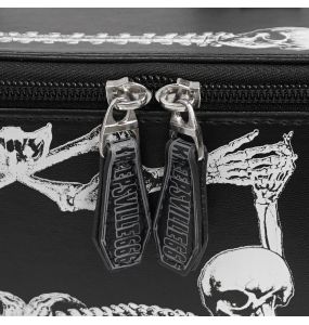 Bones & Webs Coffin Zipper Clutch Purse