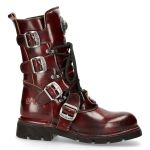 Burgundy Leather New Rock Comfort Light Boots