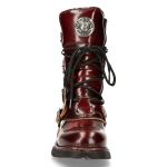 Burgundy Leather New Rock Comfort Light Boots