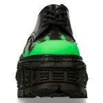 Black and Fluorescent Green New Rock Tank Platform Shoes