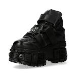 Black New Rock Tank Platform Shoes