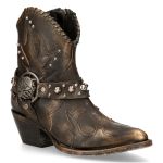 Copper Leather New Rock West Ankle Boots