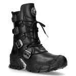 Bottes New Rock Impact en Cuir Noir