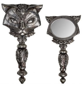 Miroir à Main 'Sacred Cat' Argenté