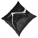 Black 'Wing Bone' Printed Pillow