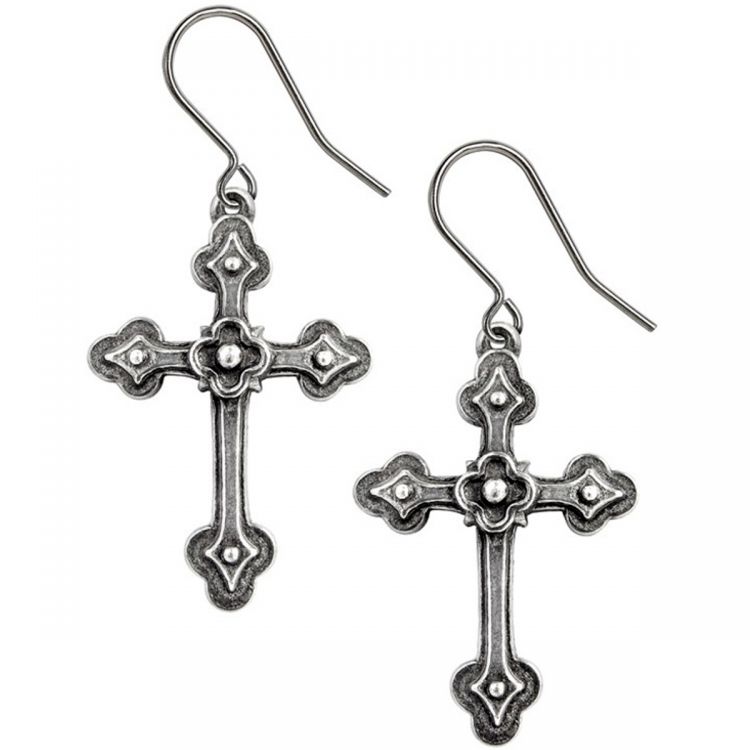 Boucles d'Oreilles 'Gothic Devotion Crosses'