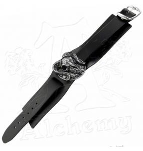 Black Gears of Aiwass Leather Wriststrap