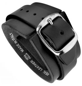Black Ace Of Dead Leather Wriststrap