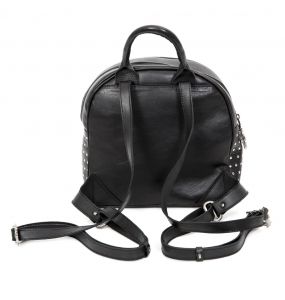 Black Leather and Velvet 'Pentagram' Backpack