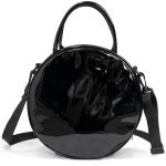 Black and White 'Skull Moon' Round Bag