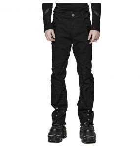 Pantalon 'Punk Spider Mesh' Noir