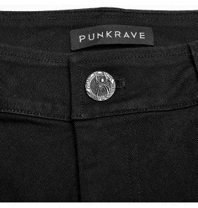 Pantalon 'Punk Spider Mesh' Noir