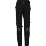 Black 'Punk Broken Hole Net' Pants