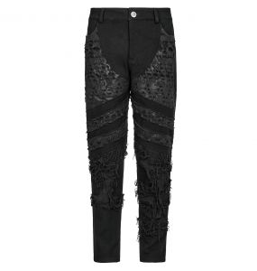 Black 'Goth Distressed' Pants