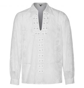 White 'Piranha' Velvet Shirt