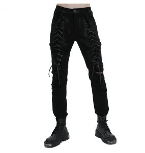Black 'Dark Punk' Male's Pants by Devil Fashion • the dark store™